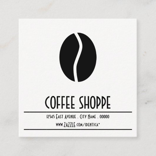 Koffieboon postzegel kaart (Voorkant)