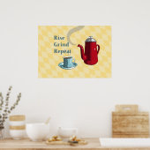 Koffiebord voor Middeleeeuw Poster (Keuken)