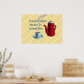 Koffiebord voor Mideeuw Poster (Keuken)