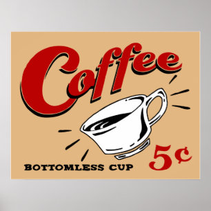 Koffiebotbeker Poster