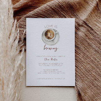 Koffiebridal Shower-uitnodiging Kaart