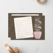 Koffiebriefkaart Notitiekaartje (Voorkant / Achterkant in situ)