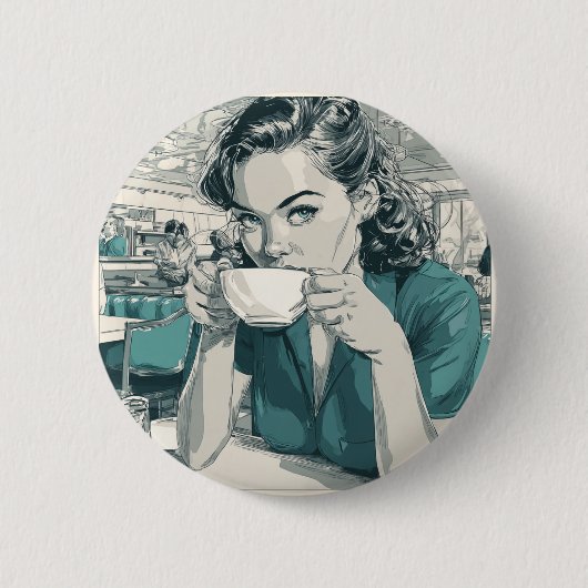 KoffieButton Ronde Button 5,7 Cm (Voorkant)