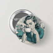 KoffieButton Ronde Button 5,7 Cm (Voorkant /achterkant)