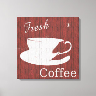 Koffiecanvas met weed - rood canvas afdruk