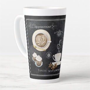 Koffiechocolade in desserts latte mok