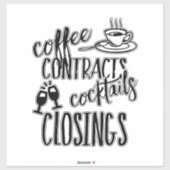 Koffiecontracten Cocktails Sluiter Sticker (Vel)
