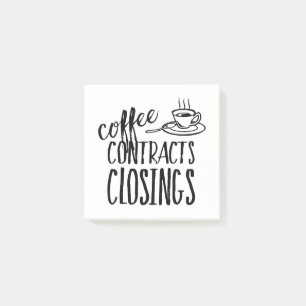 Koffiecontracten Sluiting onroerend-goedagent Post-it® Notes