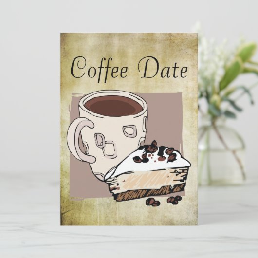 Koffiedatum Kaart (Staand voorkant)