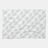 Koffiedatum keukenhanddoek (Horizontaal)