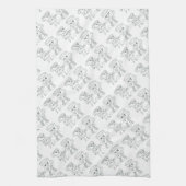 Koffiedatum keukenhanddoek (Verticaal)