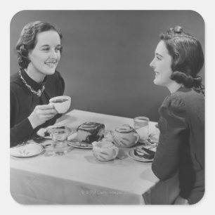 Koffiedatum Vierkante Sticker