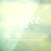 Koffiedefinitie Winkeldecor Raamsticker (Vel 3)