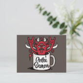 koffiedemon briefkaart (Staand voorkant)