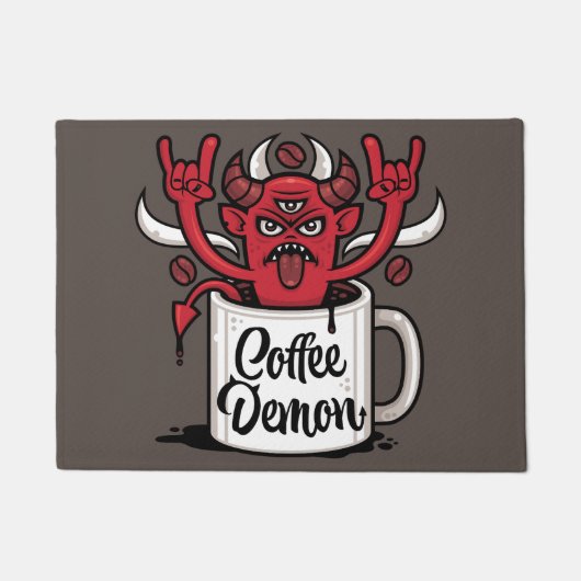 koffiedemon deurmat (Voorkant)