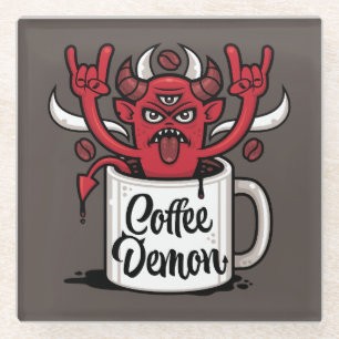 koffiedemon glazen onderzetter