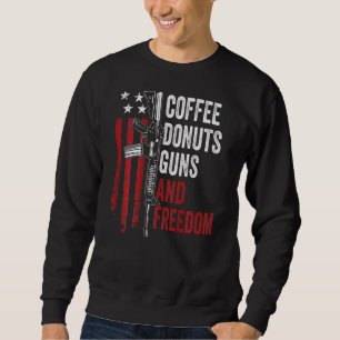 Koffiedonuts Pistool Freedom Pistool Ar15 Verenigd Trui