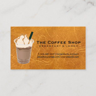 Koffiedrank in een kop Barista Visitekaartje