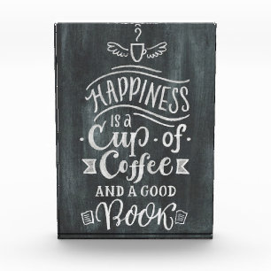 Koffiegeluk is een beker koffie fotoblokken