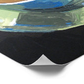 koffiegerecht. groen. canvasafdruk poster (Hoek)