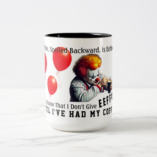 Koffiegespeld achterwaartse Mok (Center)