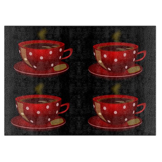 Koffieglazen snijvlak snijplank (Voorkant)