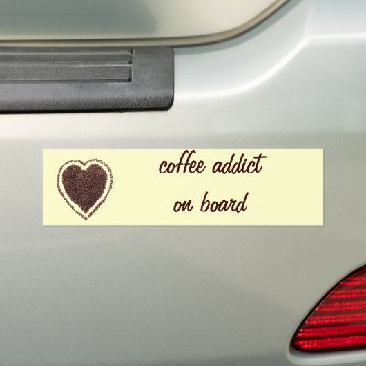 koffiehart bumpersticker (Op auto)