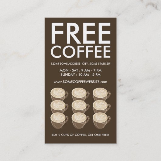 koffiehart klantenkaartje (Voorkant)