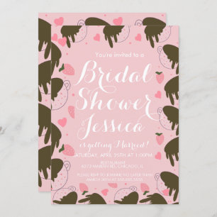 Koffieharten van paardebes met chocolade-uitdrijfk kaart