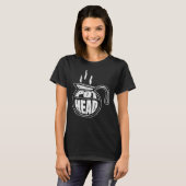 Koffiehoofd, Humor van cafeïneadviseur T-shirt (Voorkant volledig)