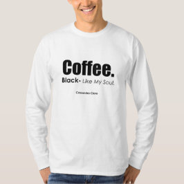 Koffiehoudende Mannen met lange basishoes T-shirt, T-shirt