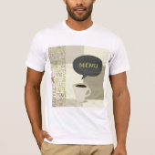 Koffiehuis Menu Mannen T-shirt (Voorkant)