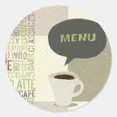 Koffiehuis Menu Stickers (Voorkant)