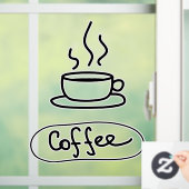 koffiehuis raamsticker (Huis)