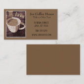 KoffieJava Visitekaartje (Voorkant / Achterkant)