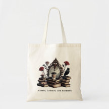 Koffiekaarsen en schaduwen Gotische Canvas tas