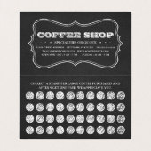 koffiekarton gevouwen loyaliteitsstempel visitekaartjes (Binnenkant ongevouwen)