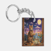 Koffiekat Sleutelhanger (Voorkant Links)