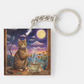 Koffiekat Sleutelhanger (Achterkant)