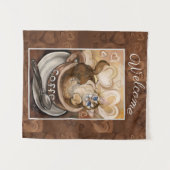 Koffiekat Wandkleed (Voorkant (horizontaal))