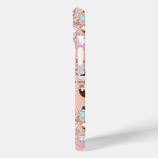 Koffiekatten grappig Case-Mate iPhone case (Achterkant / Links)