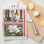 Koffiekattenhuisleven is fabelachtig rood theedoek (Quarter Fold)