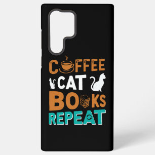 Koffiekboeken Herhalings-, lees- en koffieliefhebb Samsung Galaxy Hoesje