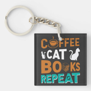 Koffiekboeken Herhalings-, lees- en koffieliefhebb Sleutelhanger