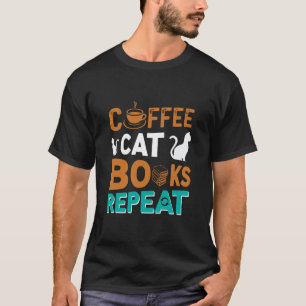 Koffiekboeken Herhalings-, lees- en koffieliefhebb T-shirt