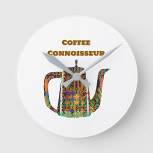 Koffiekenner Bloemige Koffiepot Ronde Klok