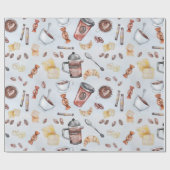 Koffiekkoffiemaffeïne Cadeaupapier (Vlak)