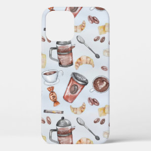 Koffiekkoffiemaffeïne iPhone 12 Hoesje