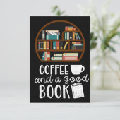 Koffiekoffie en goede boeken bedankkaart (Staand voorkant)