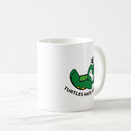 Koffiekoffie-Mok met draaimolens Hate Sit-Ups Koffiemok (Voorkant rechts)